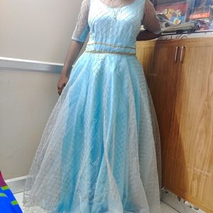 Xl blue color full gown